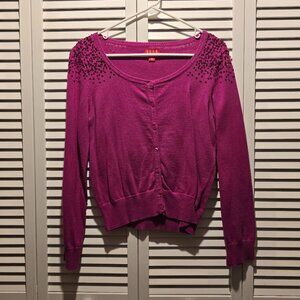 Elle Magenta Sequined Sweater